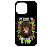 Monkey Écouteurs K-Pop Funny Music Lover Coque pour iPhone 14 Pro Max