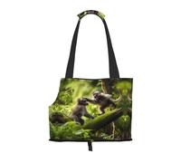 Monkey Fight Sac à bandoulière pour animal de compagnie Motif pliable Petit chat et chien