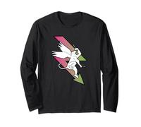 Monkey Flying, Batteur avec Lightning Rock Band Fun Design Manche Longue