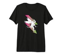 Monkey Flying, Batteur avec Lightning Rock Band Fun Design T-Shirt Haut de Gamme