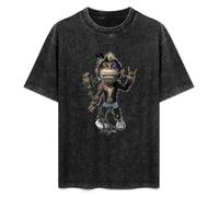 Monkey Goz Shaka Ponk Men T-Shirt Graphic Mens Cotton Casual Black Tee Shirt XL