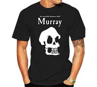 Monkey Island Monkey Island Murray The Skull Beach Cotton Cute Print Male Pullover Men's Crewneck T-Shirt Short Sleeve Top Unisex Pure Cotton Tee Black L