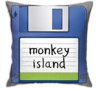 Monkey Island Rétro Ms Dos Commodore Amiga Jeux Taie D'oreiller Décorative À La Maison Coussin Couvre Lit Canapé Canapé Coussin Taie D'oreiller Carrée