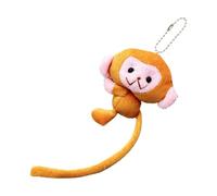 Monkey Keychain, Soft Cartoon Stuffed Keychain Doll, Cute Animal Toy, Decorative Accessory Features a Soft and Huggable Plush for Kids, Car Keys, Backpacks and Gift,1 Piece