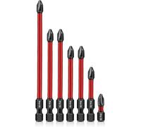 Monkey King Bar 7Pcs ensembles de Bits de tournevis magnétiques, Phillips PH2 Impact Power Bits Set, acier S2,1/4 Hex Shank forets magnétiques