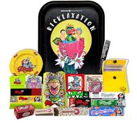 Monkey King Coffret Cadeau pour Fumeurs Plateau à Rouler Officiel Rick and Morty, Accessoires Cendriers, Feuilles à Rouler King Size, Filtres, Rouleaux, Autocollants et Cartons