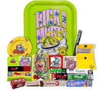 Monkey King Coffret Cadeau pour Fumeurs Plateau à Rouler Officiel Rick and Morty, Accessoires Cendriers, Feuilles à Rouler King Size, Filtres, Rouleaux, Autocollants et Cartons