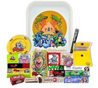Monkey King Coffret Cadeau pour Fumeurs Plateau à Rouler Officiel Rick and Morty, Accessoires Cendriers, Feuilles à Rouler King Size, Filtres, Rouleaux, Autocollants et Cartons