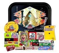Monkey King Coffret Cadeau pour Fumeurs Plateau à Rouler Officiel Rick and Morty, Accessoires Cendriers, Feuilles à Rouler King Size, Filtres, Rouleaux, Autocollants et Cartons