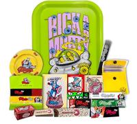 Monkey King Coffret Cadeau pour Fumeurs Plateau à Rouler Officiel Rick and Morty, Accessoires Cendriers, Feuilles à Rouler King Size, Filtres, Rouleaux, Autocollants et Cartons