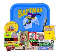 Monkey King Coffret Cadeau pour Fumeurs Plateau à Rouler Officiel The Simpson, Accessoires Cendriers, Feuilles à Rouler King Size, Filtres, Rouleaux, Autocollants et Cartons