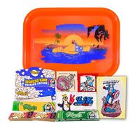 Monkey King Coffret Cadeau pour Fumeurs Plateau à Rouler Officiel The Simpson, Accessoires, Feuilles à Rouler, Filtres, Rouleaux, Autocollants et Cartons (Plage)