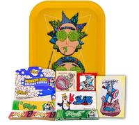 Monkey King Coffret Cadeau pour Fumeurs Plateau à Rouler Officiel The Simpson, Accessoires, Feuilles à Rouler, Filtres, Rouleaux, Autocollants et Cartons (Jaune)