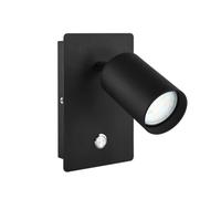 Monkey Ladder Applique murale LED noire avec interrupteur, type GU10, idéale pour éclairer des environnements avec style et efficacité énergétique.