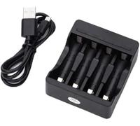 Monkey Ladder Chargeur Rapide de Batterie 18650, écran LCD Qui Peut Afficher la capacité, 18650 de 2 A, Convient pour Batterie au Lithium de 3,7 V et Pile AA AAA de 1,2 V, 990106, Noir