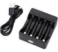 Monkey Ladder Chargeur Rapide de Batterie 18650, écran LCD Qui Peut Afficher la capacité, 18650 de 2 A, Convient pour Batterie au Lithium de 3,7 V et Pile AA AAA de 1,2 V, 990106, Noir