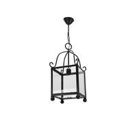 monkey ladder Farol - Lanterne en Fer forgé de Couleur Noire, avec Base de 22 x 22 cm, Compatible avec Ampoule Type E27, Design Classique et élégant