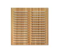 monkey ladder Grille - Grille en Aluminium 200 x 200 mm, Design élégant en Bois Clair, idéale pour la Ventilation en intérieur