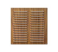 monkey ladder Grille - Grille en Aluminium 200 x 200 mm, Design en Bois foncé, idéale pour Ventilation et décoration