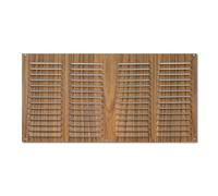 monkey ladder Grille - Grille en Aluminium 200 x 400 mm, Design en Bois foncé, idéale pour la Ventilation et l'esthétique intérieure