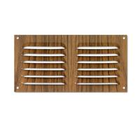 monkey ladder Grille - Grille en Aluminium de 100 x 200 mm, Finition en Bois foncé, idéale pour la Ventilation et la décoration