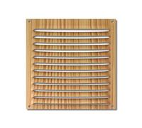monkey ladder Grille - Grille en Aluminium de 170 x 170 mm, idéale pour la Ventilation, avec Finition en Bois Clair Qui apporte élégance
