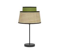 monkey ladder Lampe de table type Jia, couleur naturelle et verte, dimensions 40 x 20 x 20 cm, idéale pour décorer et éclairer votre espace