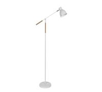 monkey ladder Pied de salon - Raccord 1 x E27, orientable à 360°, articulé, dimensions 137 x 25,5 x 55 cm, finition blanc/hêtre
