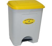 monkey ladder Poubelle jaune avec pédale, capacité de 35 litres, design pratique et élégant pour usage domestique ou de bureau