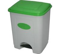 monkey ladder Poubelle verte avec pédale, 35 l de capacité, idéale pour la gestion des déchets, facile à utiliser et à entretenir