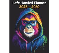 Monkey Left Handed Planner: 5 Year Monthly | Large 60 Month Calendar | Gift For People Who Love Safari Animals, Primate Lovers | Ideal for ... and Busy Individuals | 8.5 x 11 Inches | v1