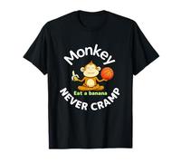 Monkey Never Cramp Eat a Banana Basketball T-Shirt