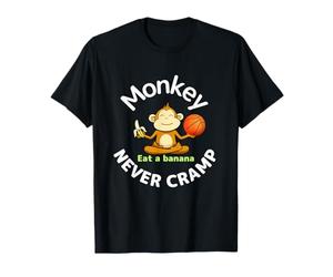 Monkey Never Cramp Eat a Banana Basketball T-Shirt