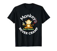 Monkey Never Cramp Eat a Banana Tennis T-Shirt