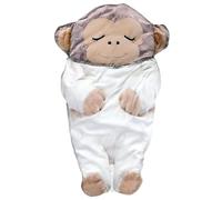 Monkey Plush Sleep Bag - Cold Weather Warm Camping Gear, Cute Animal Shape Thermal Blanket, 175cm X 80cm Size + 500g Lightweight Build, Soft Velvet Fabric Lining - for Backpacking & Travel