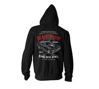 Monkey Print Homme Pull à Capuche Zipper Capuche Death Proof 200 mph Hot Rod - Noir, XL