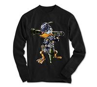 Monkey Print Hommes à Manches Longues Tueur Donald Cyber Cartoon - Noir, M