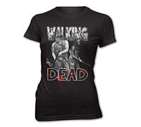 Monkey Print T-Shirt Femmes Lady Fit Walking Dead Zombie Daryl Dixon Michone Série TV Movie - Noir, L