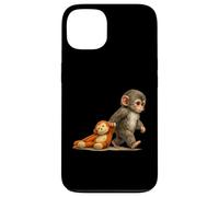 Monkey Punch Baby Macaque Little Punch Big Cute Love Peluche Coque pour iPhone 13