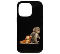 Monkey Punch Baby Macaque Little Punch Big Cute Love Peluche Coque pour iPhone 13 Pro
