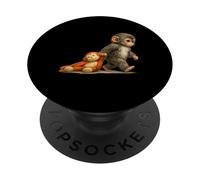 Monkey Punch Baby Macaque Little Punch Big Cute Love Peluche PopSockets PopGrip Adhésif