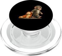 Monkey Punch Baby Macaque Little Punch Big Cute Love Peluche PopSockets PopGrip pour MagSafe