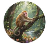 Monkey Puzzle 1000 Pièces Cadeau Unique Monkey Jeu Éducatif Challenge Toy À De Qualité Supérieure Peinture Art pour Adultes Et Enfants 1000pcs (67.5x67.5cm)