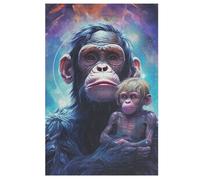 Monkey Puzzles 1000 Pièces Adultes, Puzzle en Bois Jeux D'adresse pour Toute La Famille,Jeu De Team Building 78×53cm