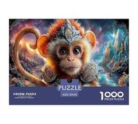 Monkey Puzzles 1000 Pièces Puzzle Jigsaw Vie Sauvage pour Adultes Jeu de Puzzle Éducatif Puzzles Décoration pour Toute la Famille, pour Femmes, Cadeaux pour Hommes Carton 100% Recyclé 70x50cm/1000pcs