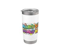 Monkey See Monkey Do Vibrant 90s Gobelet isotherme en acier inoxydable double paroi
