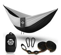 Monkey Swing Hamac Ultra léger I Très Confortable I Accessoires Compris I Portable siège pour Jardin, Camping, Voyage, Plage, forêt, Loisirs (275 x 140 cm)
