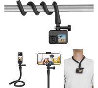 Monkey Tail Mount Flexible Mount for GoPro Hero 11/10/9 Insta360 X3 Phones, Camera iPhone Android Tripod Neck Mount for Bike, Motorcycle, Boat, Stroller, Car