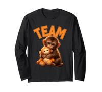 Monkey Team Punch Baby Singe Tenant Une Peluche pour Enfants Manche Longue
