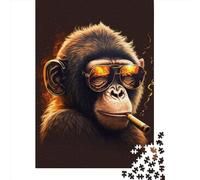 Monkey85 Lot de 1000 puzzles de marijuana en bois pour adultes et adolescents à partir de 12 ans, 1000 pièces (38 x 26 cm)